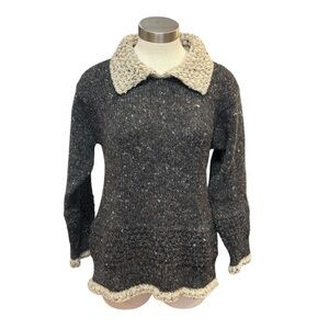 VTG Irish Hand Loomed Wool Sweater Classical Culture by Rossan Sz. S